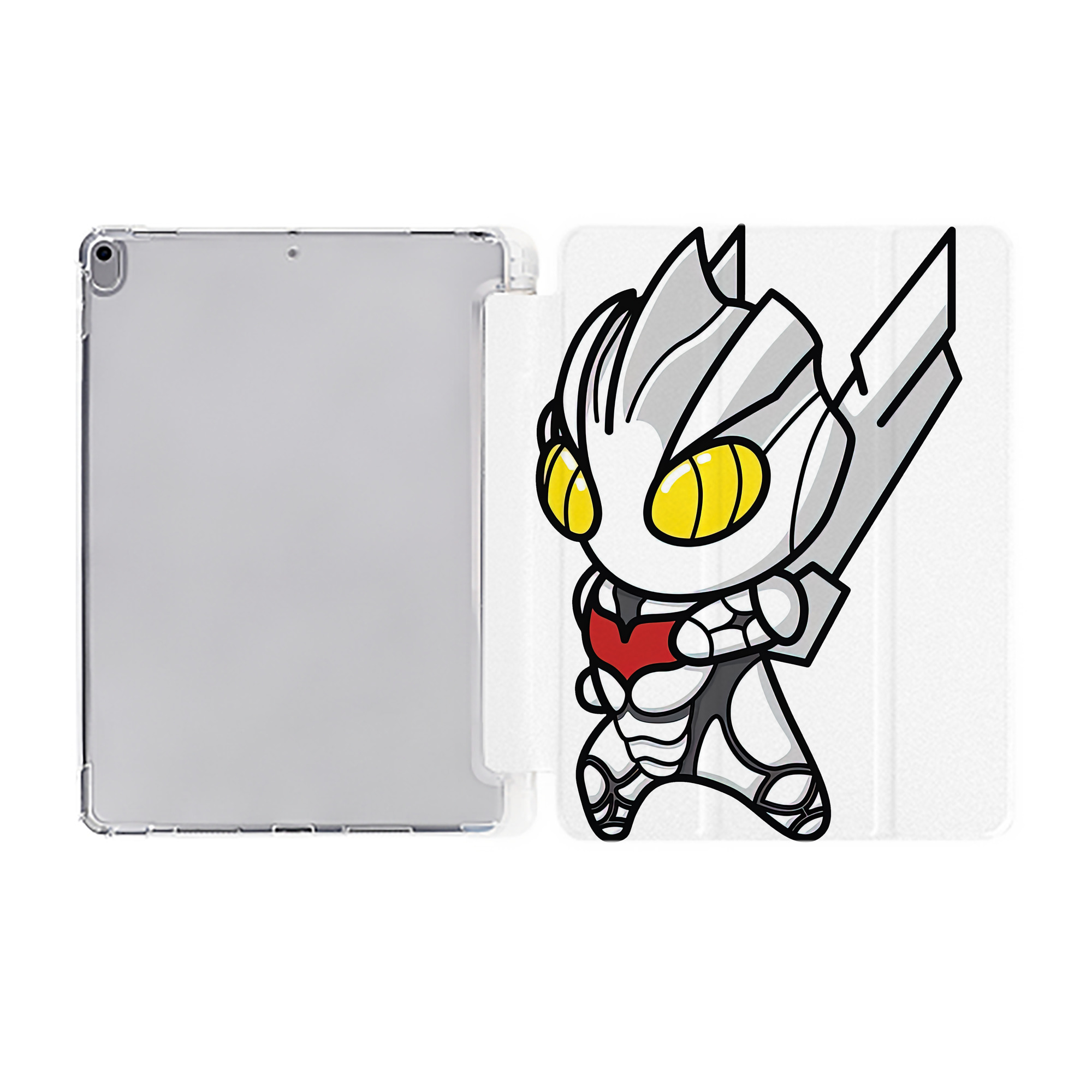 （画像用） ウルトラマン Ultraman IPad ケース ペン収納付き 三つ折りスタンド PUレザー×シリコン 対応機種9.5/10.5/10.9インチ